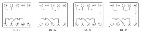 DL-41继电器内部端子外引接线图