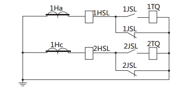 JSL-16继电器构成的去分流操作机构的保护原理图