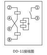 DD-11/60接地继电器内部接线图