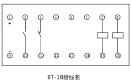 BT-1B/130同步检查继电器内部接线及外引接线图