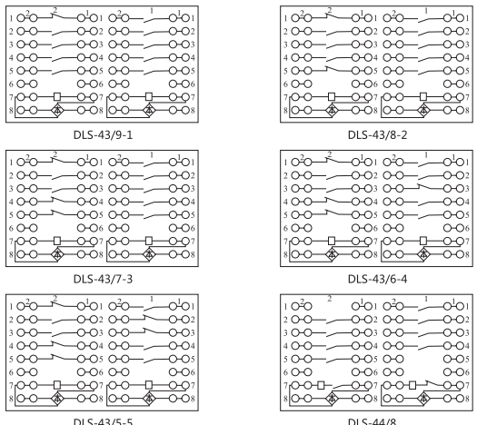 DLS-43/6-4双位置继电器内部连接线图片2