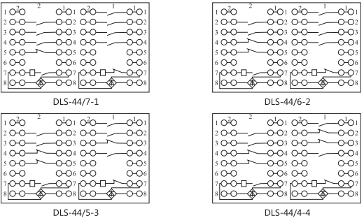 DLS-44/4-4双位置继电器内部连接线图片3