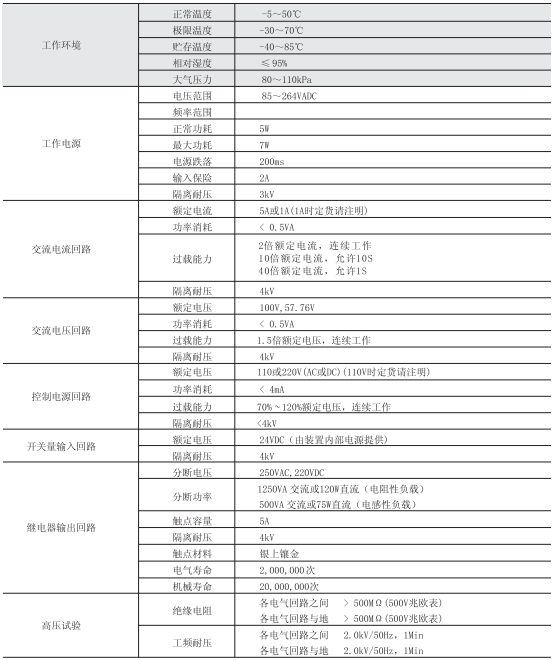 微机保护装置参数图一