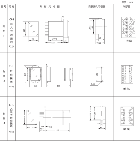 SS-62时间继电器外形及开孔尺寸图片