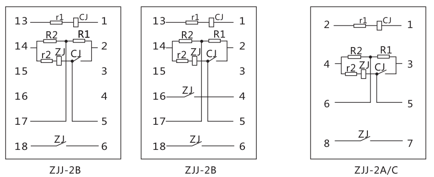 ZJJ-2C内部接线及外引接线图