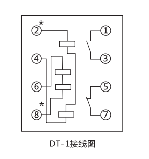 DT-1/130同步检查继电器内部接线及外部接线图